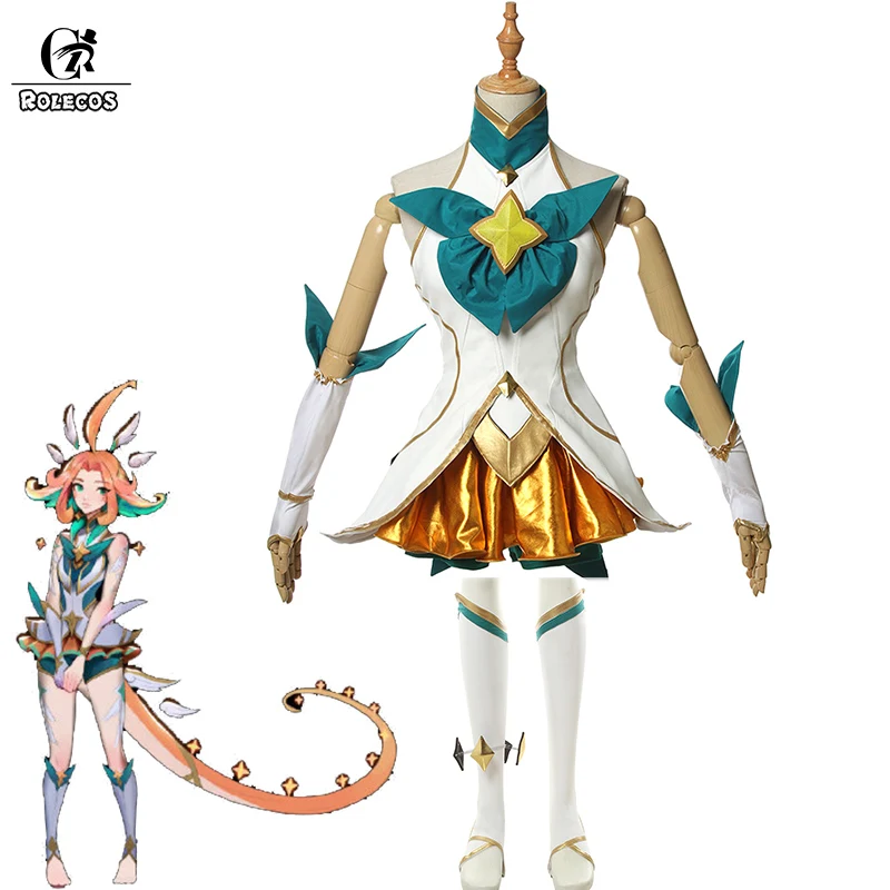 

ROLECOS Game LOL Neeko Cosplay Costume LOL Star Guardian Neeko Cosplay Costume The Curious Chameleon Sexy Dress Women Uniform