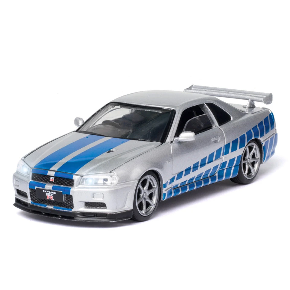 Car Model 1 32 Skyline Gtr34 Alloy Toy Car 4 Door Open Sound Light Nopull Back Diecasts Toy Vehicles Children Toy Christmas Gift Diecasts Toy Vehicles Aliexpress