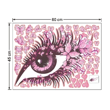 

Pink Eye Butterfly Wall Sticker Mural Decals Removable Home Decoration Props Hot