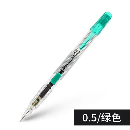 green 1 шт. Pentel PD105T механический карандаш 0,5 мм Боковой карандаш плоттер студенческий карандаш Япония канцелярские принадлежности - Цвет: green
