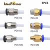 5 шт., пневматические разъемы для 3D принтера, запчасти, черный/синий, быстрый Jointer, подача 1,75/3,0 мм, нить, трубка, Push-часть, PTFE 2/4 мм ► Фото 1/6