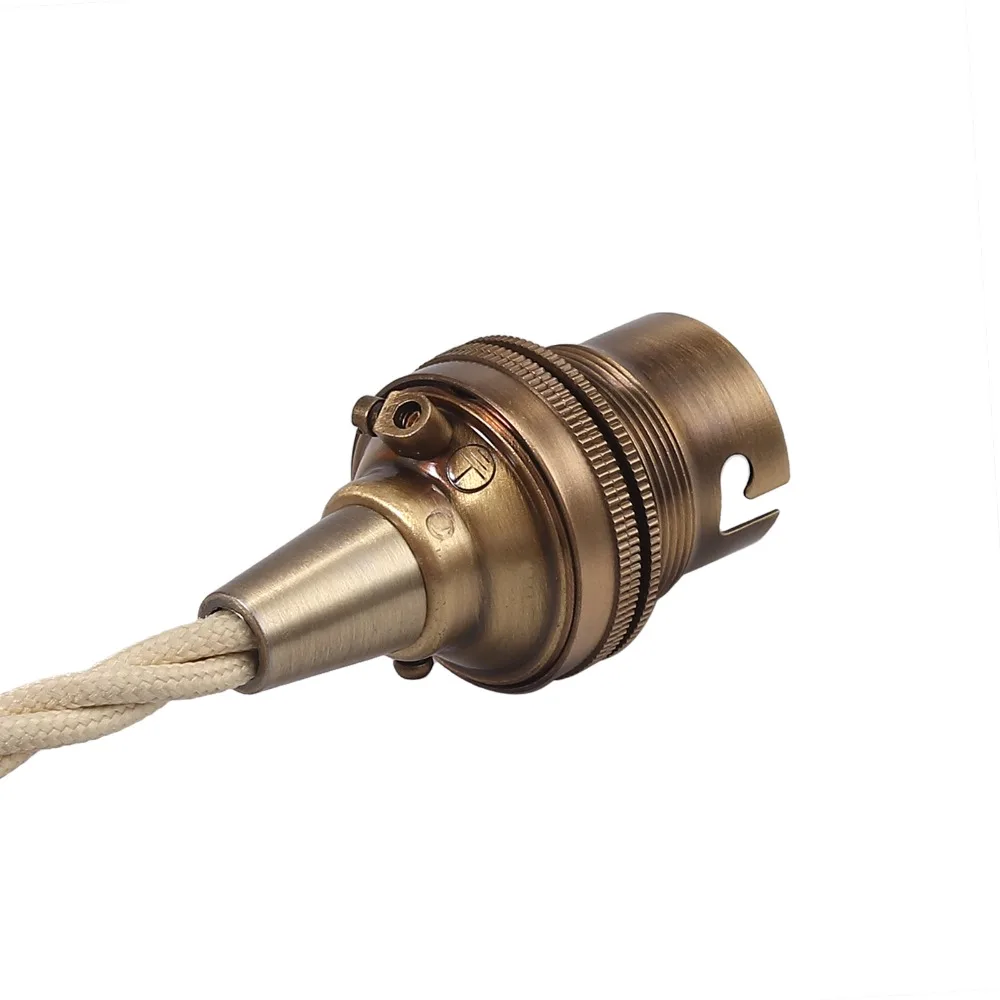Neoteck 220-240V Ретро Винтаж Edison B22 Алюминий в виде ракушки База держатель лампы светильник ing гнездо для потолочный светильник для адаптера переменного тока веревка