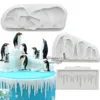 Polar Bear Penguin Christmas silicone cake mold fondant molds cake decorating tools chocolate fondant tools resin molds ► Photo 1/5