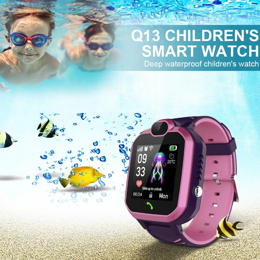 Новейший Q13 1.44IN сенсорный экран IP67 водонепроницаемый SOS позиционирование смарт детские телефон часы VS для Q12 Смарт часы