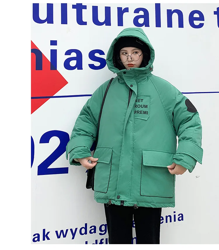Рабочая одежда, хлопковое пальто для студентов, корейский стиль, свободная куртка с хлопковой подкладкой, стиль, зимнее пуховое пальто, одежда с хлопковой подкладкой