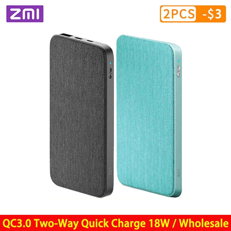 ZMI 10000mAh Power Bank QC3.0 зарядное устройство PD Type C двухсторонняя Быстрая зарядка 18 Вт