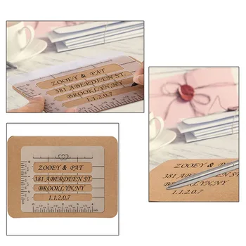 

4pcs Transparent Craft Stencil Set Templates Rulers Diary Notebook Handwriting Practice Envelope Multi-use Addressing Guide