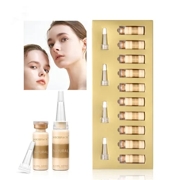

10pcs 5ml whitening BB Cream Glow Serum Ampoule Add Foundation Niacinamide/peptide For Effective Brightening Anti-aging