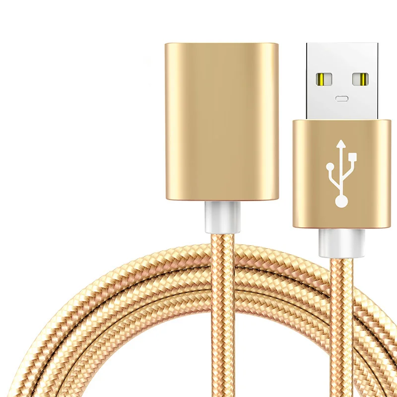 

New Arrival USB Extension Cord Male To Female Extension Nylon Braided Wire Extended Connection For Keyboard Mouse U Disk