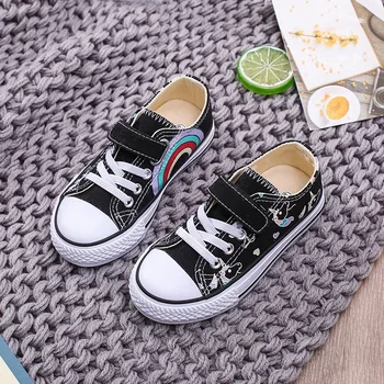 

2020 New Spring Autumn Children Canvas Shoes Boys Girls Fashion Sneakers Breathable Kids Sport Shoes Casual Student Tennis Shoes