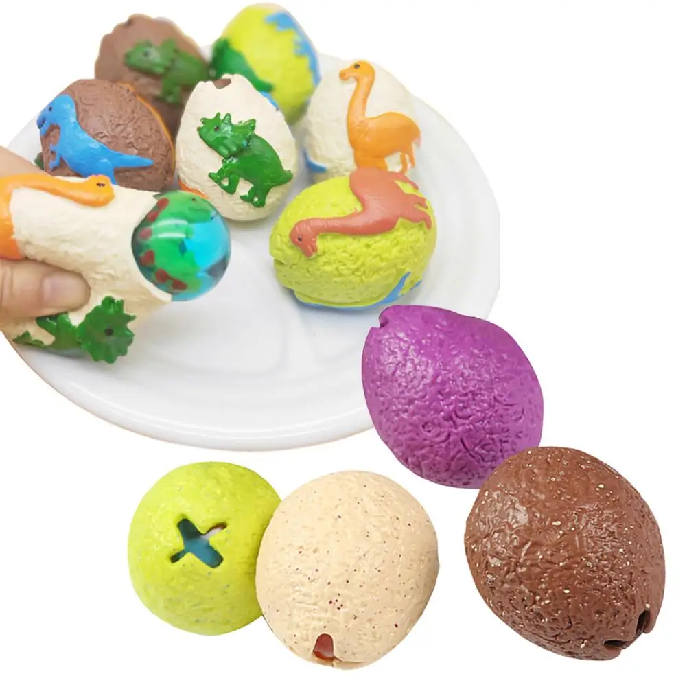 3 шт. динозавр щепотка яйцо выдавливание вентиляционный шар ребенок декомпрессия Инкубационное яйцо водный шар сжимающая музыка декомпрессия игрушка