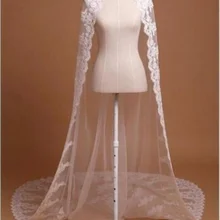 1 слой Фата для венчания Свадебная кружевная вуаль 3 м с гребнем