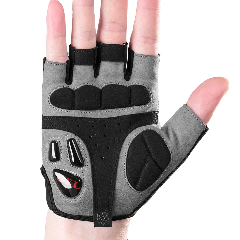 1 Pair Bike Gloves Half Finger Anti-skid Gloves Bicycle Cycling Riding Motorcycle Shockproof Sports Mitt Fingerless Gloves