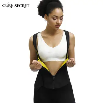 

CURE SECRET Neoprene Women Waist Trainer 9 Steel Bones Body Shaper Tops Latex Waist Trainer Slimming Stomach Shapers