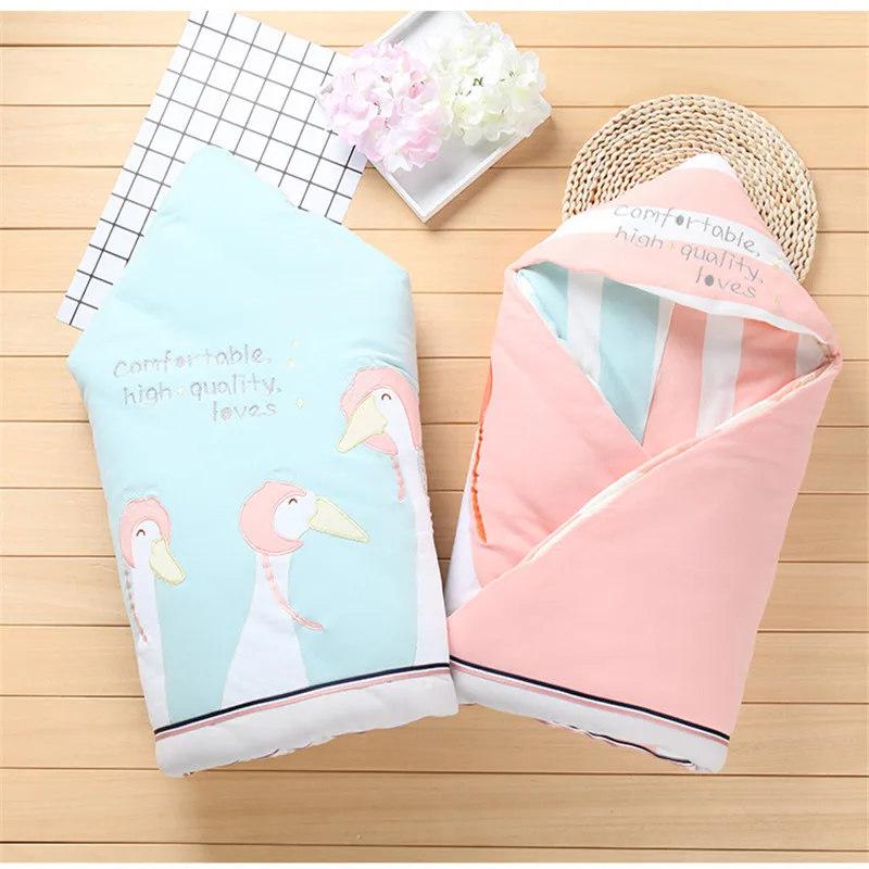 Baby receiveing Blacket Baby Swaddle 100cm Baby Blanket Thick Warm Infant Cattle Sleeping Bag Envelope for Newborns
