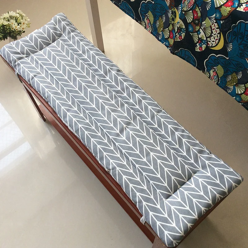 Garden Bench Cushion With Fixed Straps, 2 Or 3-seater Recliner Cushion Indoor And Outdoor, 2 Cm Thick And Washable