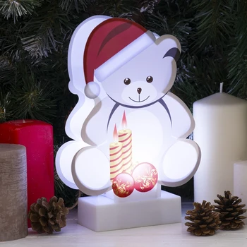 

Light picture on the stand "bear", SMD 2835, 8 led, 3 * aa (not included) 3662015