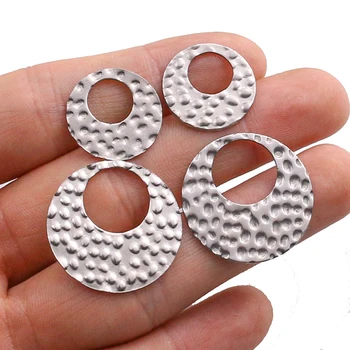 

10pcs/lot Stainless Steel Concave surface Round Earrings Connectors Jewelry Accessories for DIY Handmade Jewelry Making Supplies