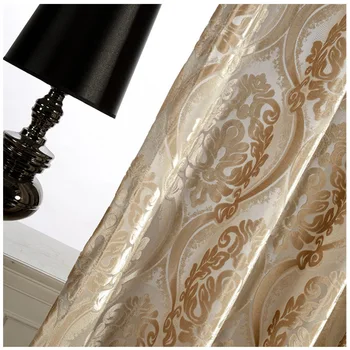 

Modern Curtains for Living Dining Room Bedroom European-style Solid Color Jacquard Fabric Curtain Finished Product Customization