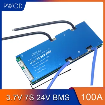 

3.7V Li-ion 7S 24V 70A 100A 130A Battery Smart BMS Battery Protection Board with Multifuction PCB for Battery Pack
