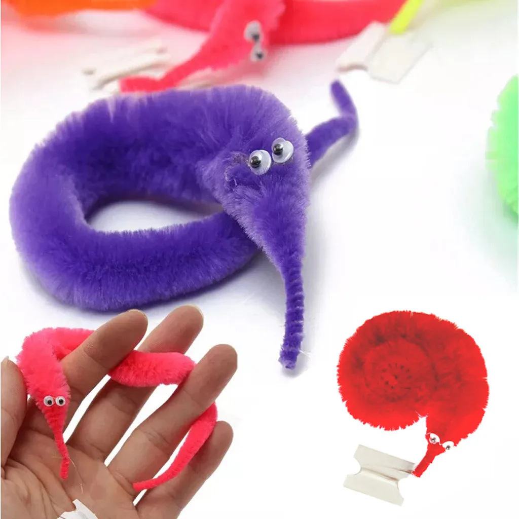 

Baby Novelty Funny Toy 48 Pieces Magic Magic Twisty Fuzzy Worm Wiggle Moving Magic Worm Toys for Party Supplies #325