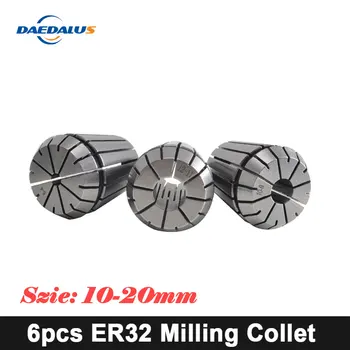 

CNC Milling Collet ER32 Collet Chuck 6PCS 10mm-20mm Milling Wood Router Collet Set Boring Tool For Engraving Drilling Machine