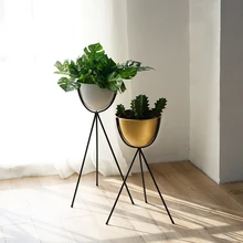 Современный балкон украшения гостиной Крытый хлорофитум цветок Airs зеленый Луо цветочный горшок рамка для измельчения железа искусство цветок стойки