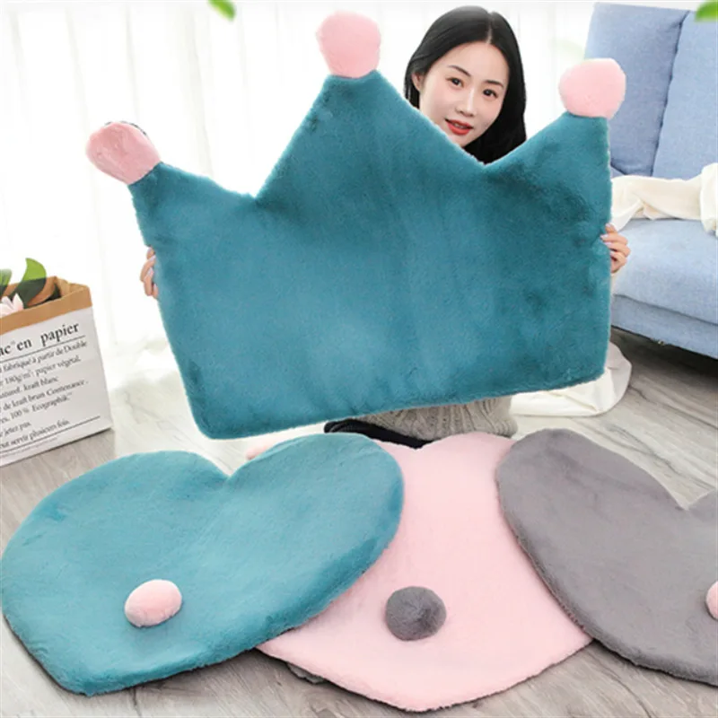 

INS Crown Heart Five-pointed Star Plush Mats Living Room Bedroom Rug Anti-slip Yoga Mat Manufacturers Direct Selling Wholesale