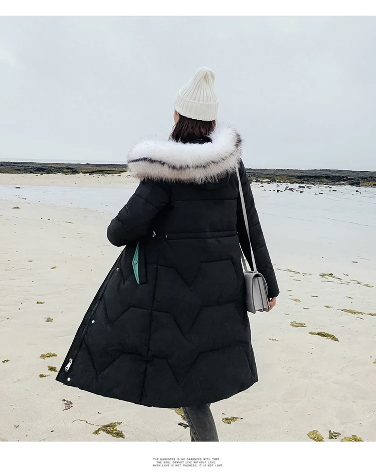HAYBLST Брендовое женское пальто с гагачьим пухом, новинка, зимняя куртка размера плюс 3XL, Kawaii, корейский стиль, парки, модная длинная одежда, плотная