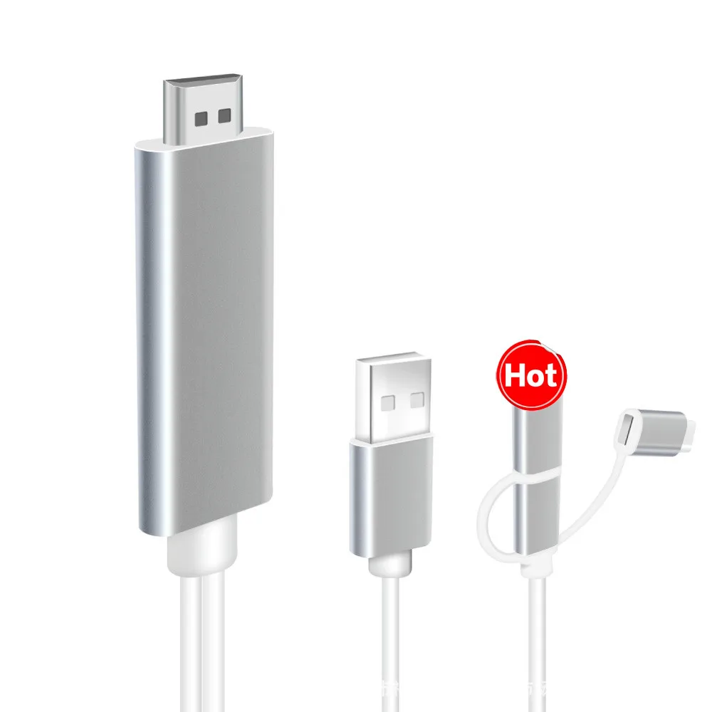 1080P HD LD6M-3M Plug and Play Miracast DLNA Airplay 3 в 1 HDTV кабель type C/Micro USB разъем для IOS Android