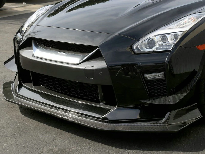 Автомобиль-Стайлинг для Nissan- R35 GTR MY17 углеродное волокно передняя решетка крышка глянцевая отделка бампер Гриль часть Отделка палка на тип