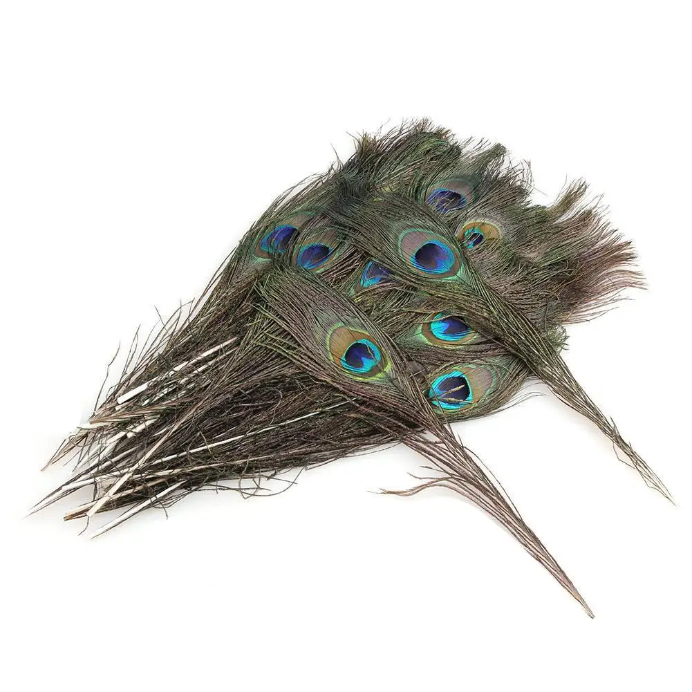 50pcs Lot Real Natural Peacock Tail Eyes Feathers 8-12 Inches About 23-30cm | Дом и сад