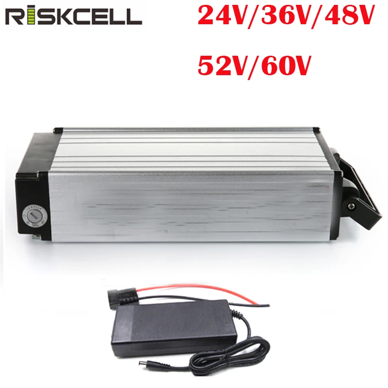 

Electric Bicycle 10/13/15Ah/20AH/25AH/30ah 24V 36V 48V 52V Rear Rack Battery for 48v 36v bafang motor eBike Lithium Battery