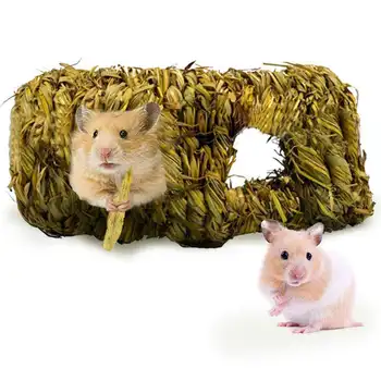 

Hand-Woven grass Tunnel Toy - Small Animal Activity Center From Pet-Safe, All Natural Grass Tunnel House - Perfect For Rabbits,