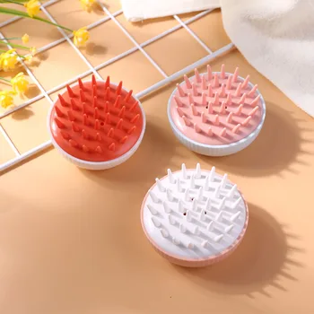 

Health Care Silicone Washing Hair Massage Brush Scalp Comb for Blood Circulation Skin Relaxing Hand Massage Tool