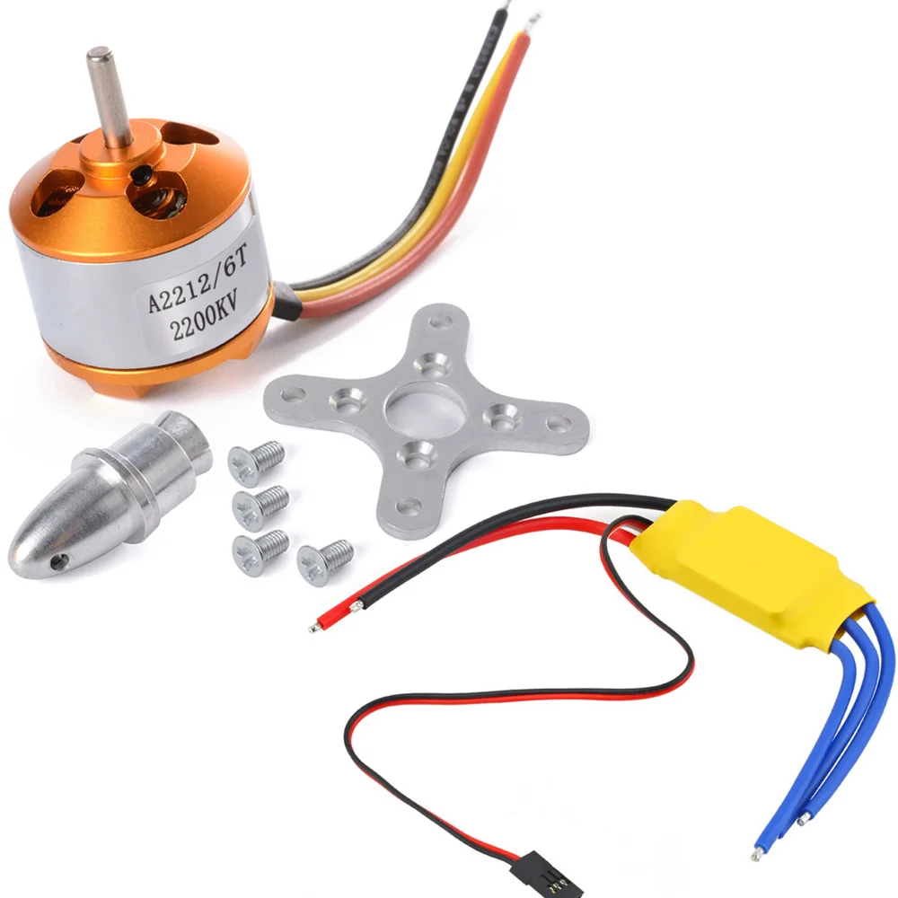 XXD A2212 2212 A2208 2208 бесщеточный мотор 930KV 1000KV 1400KV 2200KV 2450KV 30A ESC для дистанционно управляемого мультикоптера FPV Дрон