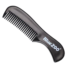 Bluezoo 1 шт., маленькая расческа для бороды для мужчин, шаблон для укладки, инструмент для бритья, щетка для волос, расческа для усов, расческа для стрижки бороды, гребень для стрижки, черный