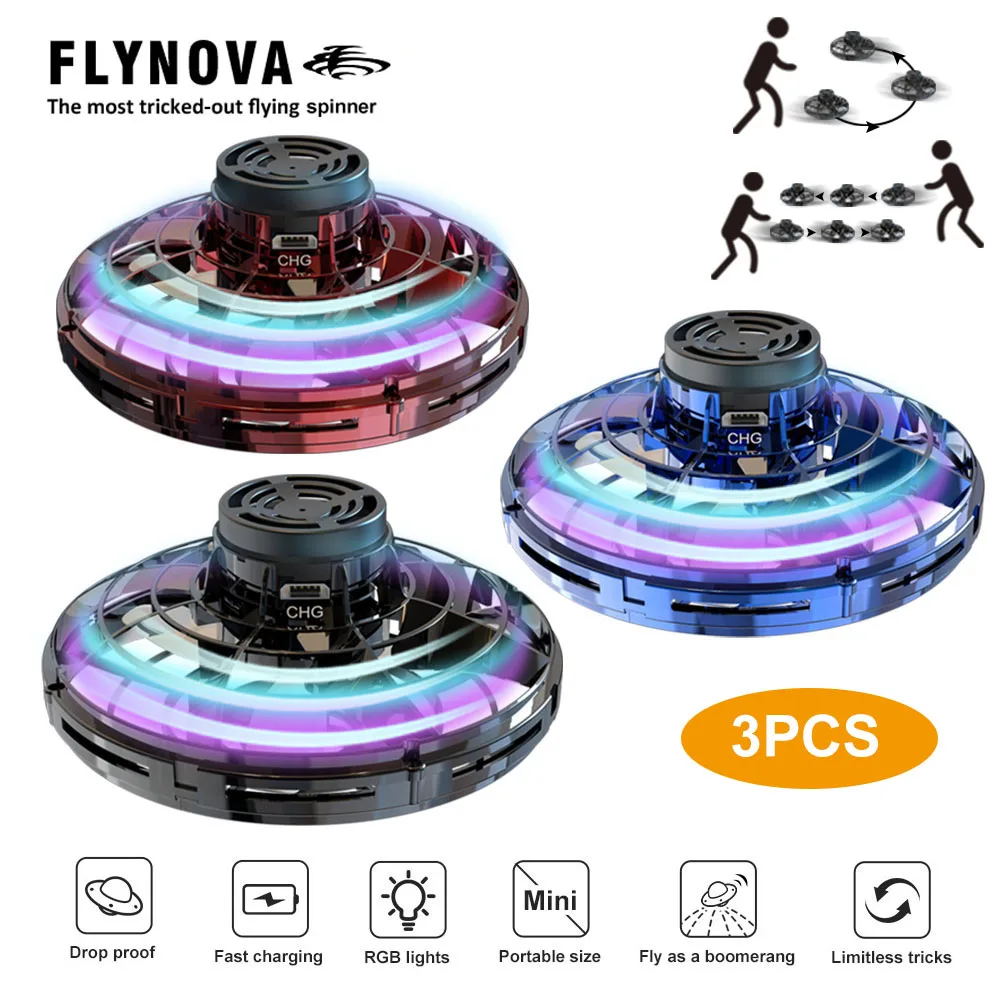 Flynova мини Дрон НЛО RC Квадрокоптер Fingertip обновление полета гироскопа Flyin Spinner декомпрессия RC Дрон игрушка подарок для ребенка VS SG907