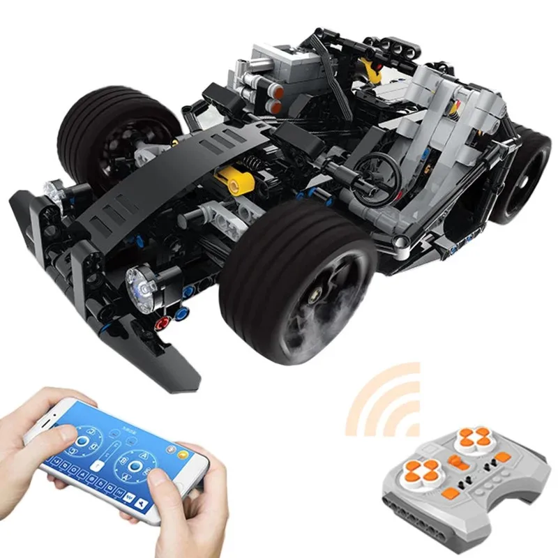 430Pcs Building Blocks 4CH 2.4G APP Phone Remote Control Car Monster Kart Brick Dual Motor Suspension Shockproof RC Car Toy Gift 2