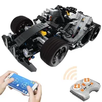 430Pcs Building Blocks 4CH 2.4G APP Phone Remote Control Car Monster Kart Brick Dual Motor Suspension Shockproof RC Car Toy Gift 2