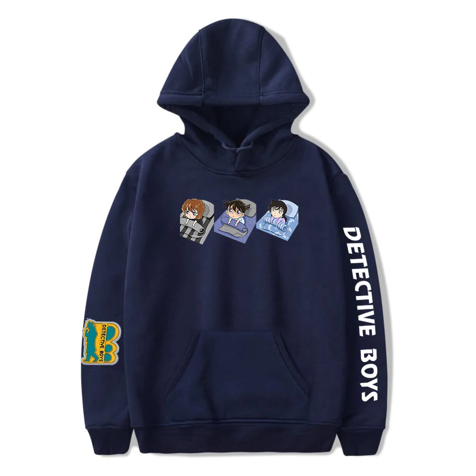 

Casual Hoodies Sweatshirt Men Boys Detective Conan Sleeve Pullover Print Popular Detective Conan Street Fashion Women Men Hoody