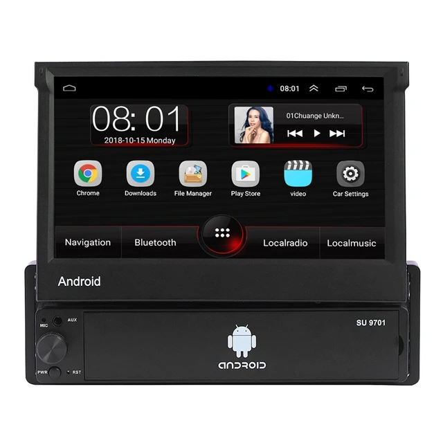 $US $97.53 7 Inch Android 8.1 Car Radio 1 Din MP5 Player + Wifi + GPS + Bluetooth + AM/FM Car Multimedia Playe