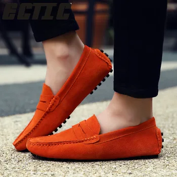 

Fashion Style Soft Moccasins Men Loafers High Quality Genuine Leather Shoes Men Flats Gommino Driving Shoes MC-103