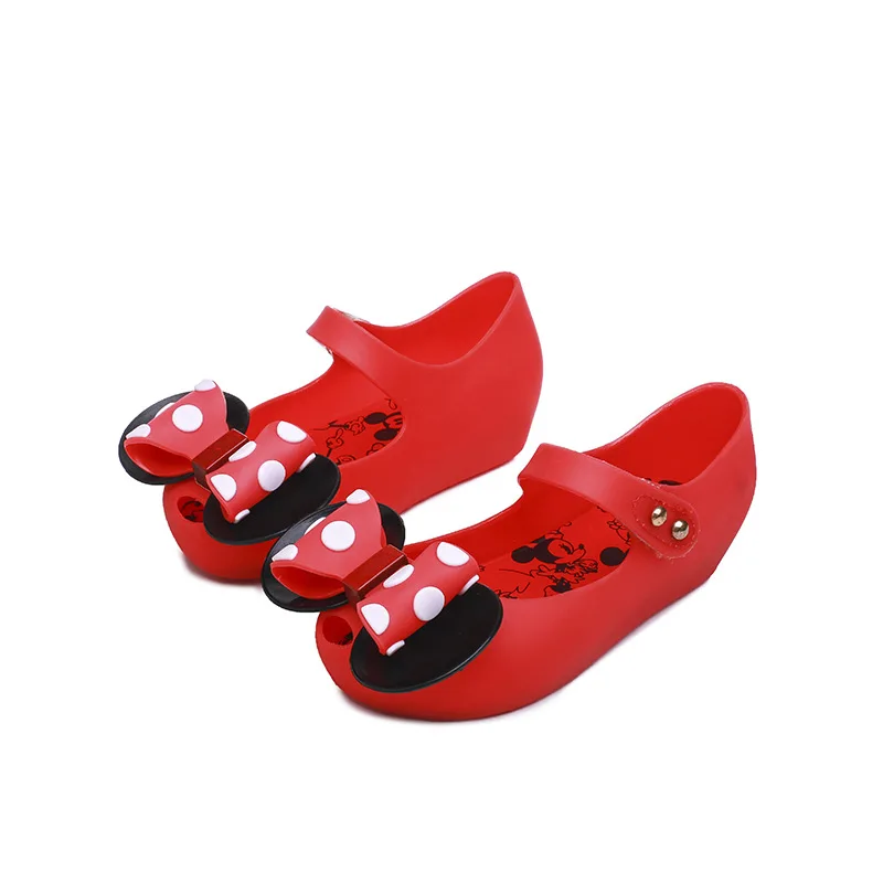red Melissa/мини-сандалии для девочек; прозрачная обувь в виде единорога; детские сандалии; дышащая Нескользящая летняя прозрачная обувь высокого качества; Melissa - Цвет: red