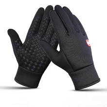 Ветрозащитные перчатки на молнии теплые водонепроницаемые перчатки мужские зимние варежки перчатки для сенсорного экрана для мужчин уличные Нескользящие перчатки G011