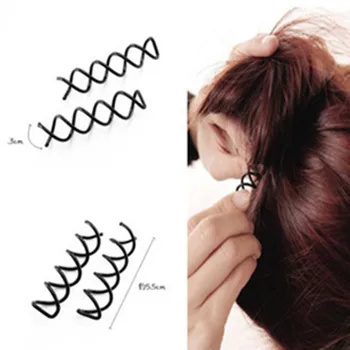 

10 pcs/set Spiral Spin Screw Pin Hair Clip Hairpin Twist Barrette Black hair accessories Plate Made Tools Bridal jewelry