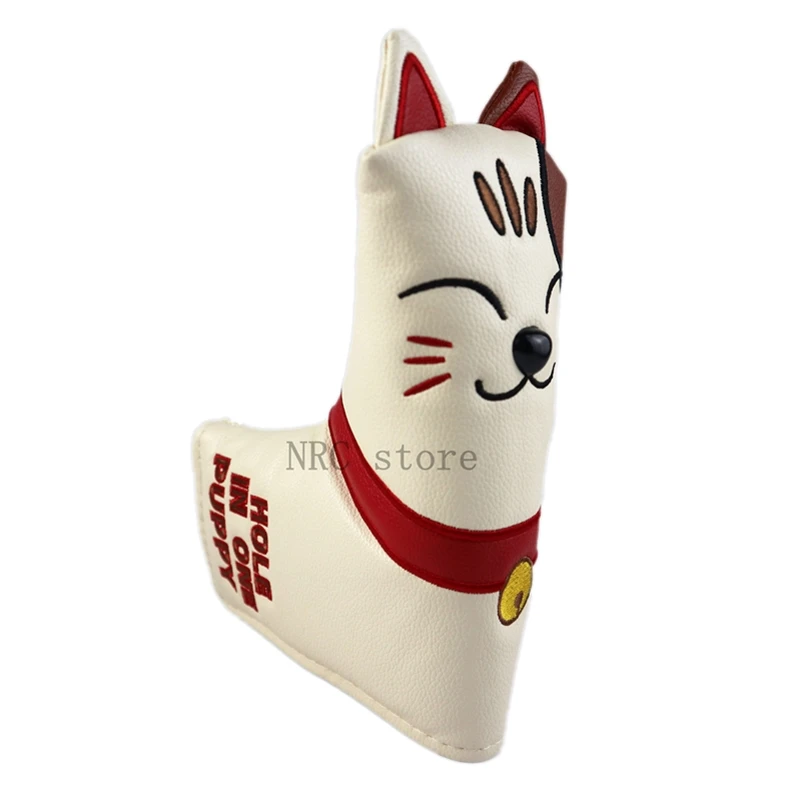 NRC Golf Club Head Covers Putter Blade Mallet Headcover Magnetic Closure Lovely Cartoon Animal Cat Lucky Kitty |