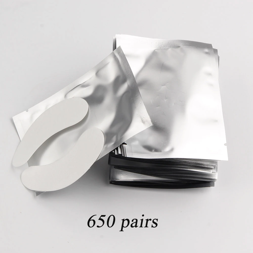Silver Whosale 650pairs Eye Patches Gel Patch Grafting Eyelash Under Eye Pads Lash Eyelash Extension Pillow Sticker Wraps Make Up Tools - Цвет: Silver