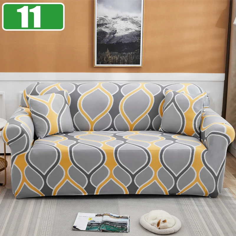 Elastic Sofa Cover Slipcovers for Living Room Stretch 1/2/3/4 Seater Plaid Sofa Armchair Couch Covers L-Shaped Corner Sofa Cover