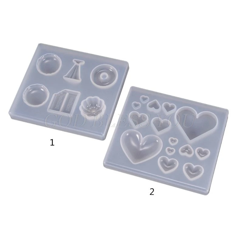 UV Resin Crafts Making DIY Crystal Epoxy Mold Candy Heart-shaped Patch Decoration Silicone Molds Drop Shipping